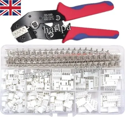 560PCS 2.54mm JST-XH Connector Kit Adapter Cable Terminal Socket M/F 2/3/4/5 PIN • £7.95