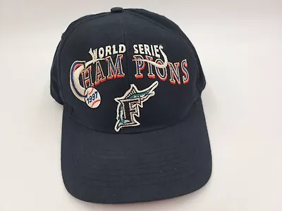 Vintage Florida Marlins 1997 World Series Champions Logo 7 Snapback Hat Cap MLB • $19.99