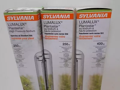 4 Sylvania LumaLux Plantastar High Pressure Sodium Grow Lights 400w And 250w Rea • $29.99