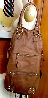 Linea Pelle Shoulder Bag Brown LONG Leather • $190