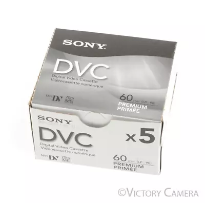 5x Sony DVC Mini DV MiniDV 60 Minutes Digital Video Cassette Tape -Mint Unused- • $31.54