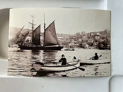 £1.99 • Buy Nostalgia Postcard - Fowey Harbour Fisherman Meet Schooner ,1920