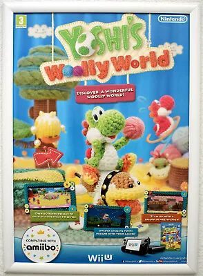Yoshi's Woolly World RARE Wii U 42cm X 59cm Promotional Poster • £39.99