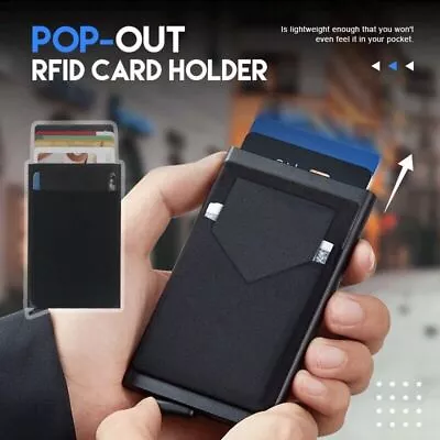 £7.99 • Buy UK RFID Wallet Credit Card Holder Protector Metal Blocking Slim Money Men Pocket