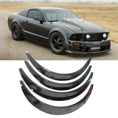 4x For Ford Mustang GT GTS Fender Flares Wide Body Kit Wheel Arches Carbon Fiber • $99.29