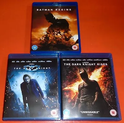 Batman Begins / The Dark Knight / The Dark Knight Rises - Blu Ray Trilogy • £7.97