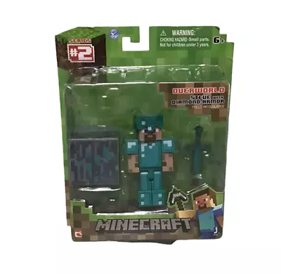 Minecraft Overworld Steve With Diamond Armor Series #2 Figure Figurine New NIB • $10.99