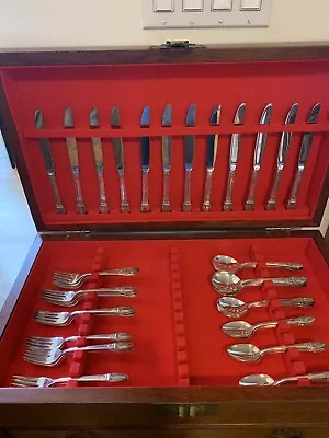 Vintage Set Rogers Bros. First Love Silverplate Flatware 65 Pieces - No Chest • $102.50