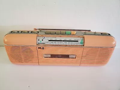 Vintage SHARP STEREO RADIO CASSETTE RECORDER MODEL No. QT-50(p) • $130