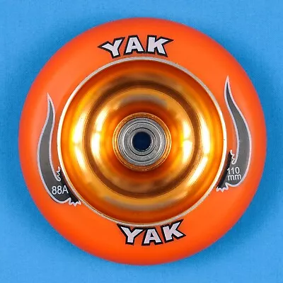 YAK Scooter Wheel 110mm Orange W/Bearings - Razor Lucky District Phoenix • $5.99