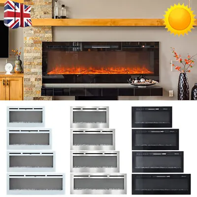 Freestand Electric 50 60  Insert/Wall Mounted LED Fireplace Wall Inset Into Fire • £189.95