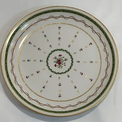 Rare Haviland Limoges Vieux Paris Vert Round Platter From 1950s 12.5 In Diameter • $275