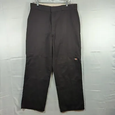 Vintage Dickies Pants Mens 36x34 Double Knee Workwear Black Mechanic Lightweight • $11.35