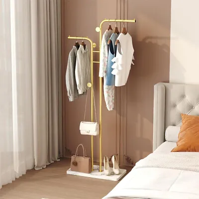 Heavy Duty Dual-pole Clothes Rail Anti-Collapse Garment Rack Coat Hanger Stand • £49.91