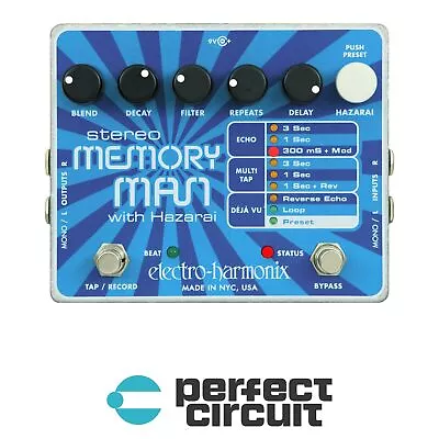 Electro-Harmonix Stereo Memory Man W/ Hazarai DELAY - NEW - PERFECT CIRCUIT • $252.20