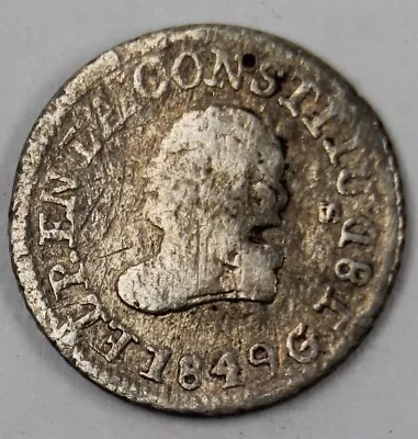 1849 (ecuador) 1/4 Real ( Silver)  --colonies-- • $79.99