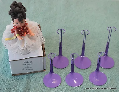 6 1190 Blue Lilac Doll Stands KAISER 5.5-7  Tall Narrow Waist Figures Baby Kelly • $11.99