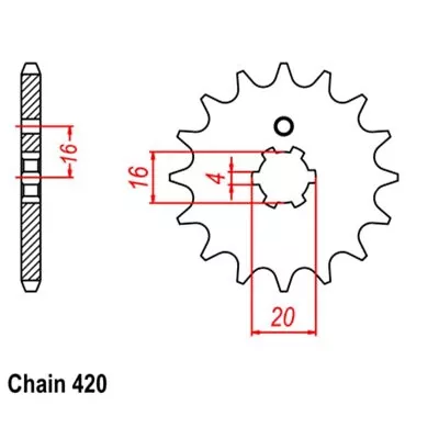 Standard Front Sprocket 14T For Yamaha V90 1975-1978 • $25.56