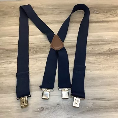 Carhartt Mens Suspenders Navy Blue Adjustable 2  Wide • $16.12