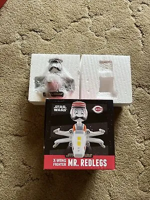 Cincinnati Reds Mascot Mr. Redlegs Star Wars Bobblehead X-Wing Fighter New • $14.99