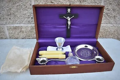 Old Traveling Mass Kit (Chalice Paten Crucifix Etc.) (CU917) Chalice Co • $165