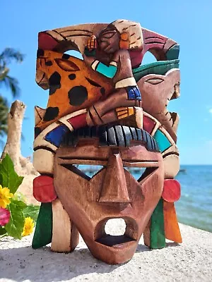 Fertility Goddess Aztec Wall Art Riviera Maya Mask For History Buffs 8-inch • $44.99