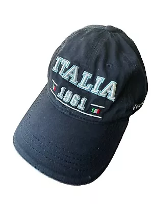 Italia 1861 Navy Blue Men’s Cap Strap Back Displays Multiple Cities Embroidered • $10