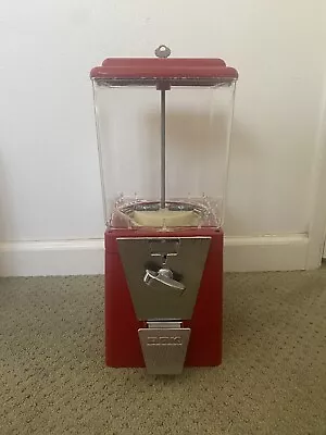 RED Acorn Glass Gumball Candy Machine Vintage 25 Cent - PERFECT CONDITION • $33