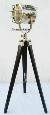 $173.55 • Buy Designer Home Decor Tripod Chrome Floor Lamp Spot Searchlight Nautical Light