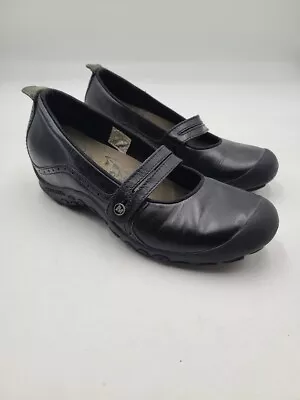 Merrell Women's Sz 9 Plaza Bandeau J46406 Leather Comfort Mary Jane Black Shoes • $34.99