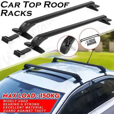 100CM Universal Car Top Roof Racks Holder Carrier Pair Cross Bar Aluminium Alloy • $58.55
