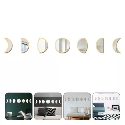  Moon Mirror Decor Wall Garden Art Natural Scandinavian Moonlight Group • £19.99