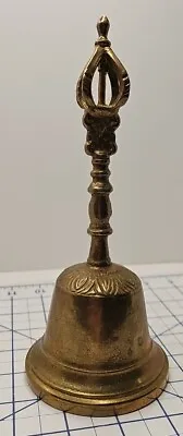 Vintage Heavy Brass Hand Bell Club Bell Tibet Table Bell Schmidt Flensburg Xxv • $18