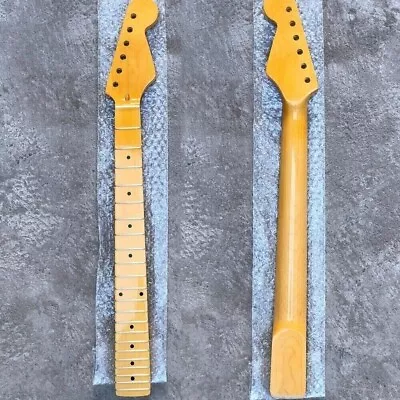 Electric Guitar Neck 22 Frets DIY Yellow Canada Maple For ST Stratocaster • $46.54