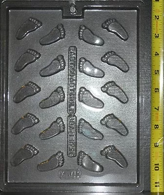 Baby Feet Tiny Chocolate Candy Mold Diy Baby Shower Party Favors Cupcake Topper  • $8.25