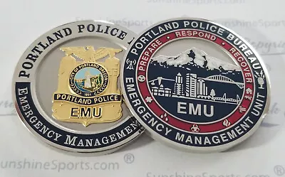 Portland Police Emergency Management Unit Challenge Coin 1.75   LAPD FBI CHP  • $18.25