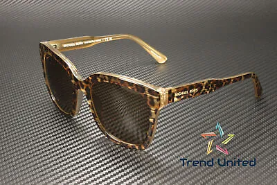 MICHAEL KORS MK2163 391773 San Marino Brown Leopard Solid 52 Women's Sunglasses • $78.97
