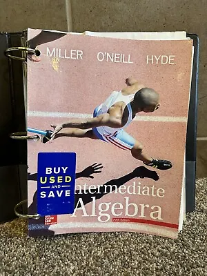 Pre-Owned Mc Graw Hill Intermediate Algebra By Miller O'Neill Hyde Fifth Edition • $30