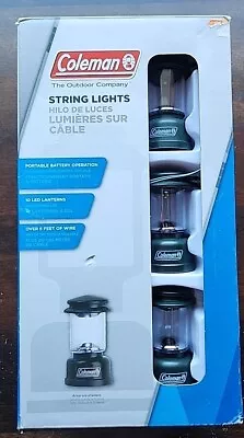 Coleman Portable Mini LED Lantern String Lights (10) Waterproof Battery Operated • $26.99