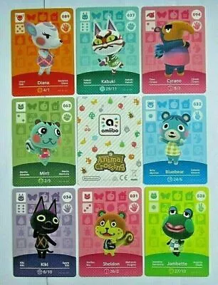  001-100 Animal Crossing 1 New Horizons Amiibo Card NS Switch 3DS Game Card  • $6.59