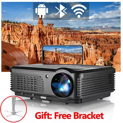 7500lumens Smart LED Android Projector Video WIFI Blue-tooth HDMI HD Home Movie • $461.99