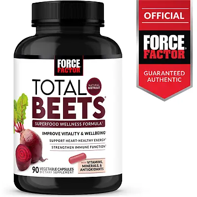 $19.99 • Buy Force Factor Total Beets Superfood Wellness Formula Beet Root Supplement, 90 Ct