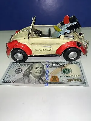 Tin  Volkswagen Bug Beetle VW Toy Car Padre Island SUPER COOL! • $26.99