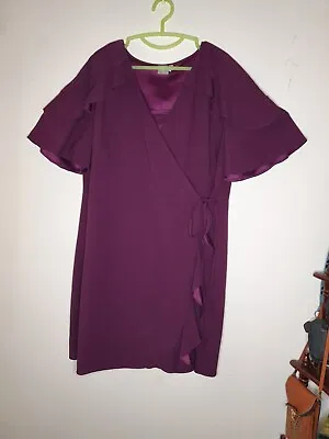 $20.90 • Buy Beautiful Purple Wrap Dress Plus Size