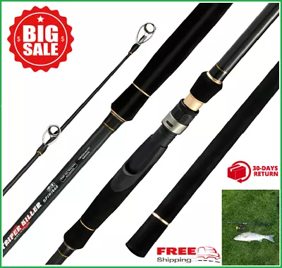 Surf Spinning Rod Striper Fishing Rod 2Pc Striped Bass Graphite Travel Light Rod • $81.46