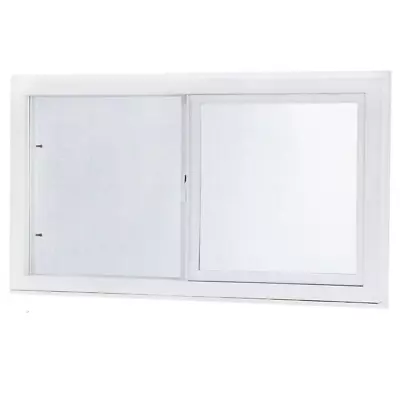 Left Hand Single Sliding Vinyl Window With Dual Pane Insulated Glass 31.75x15.75 • $98.42