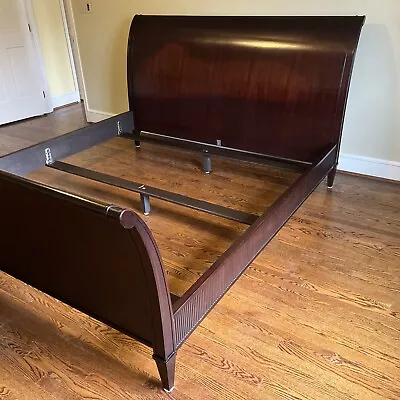 Barbara Barry For Baker Furniture Modern Regency Dark Mahogany King Size Bed • $2500