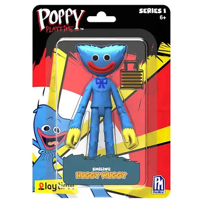 Poppy Playtime 5  Official Collectible Action Figure Smiling Huggy Wuggy New  • £18.99