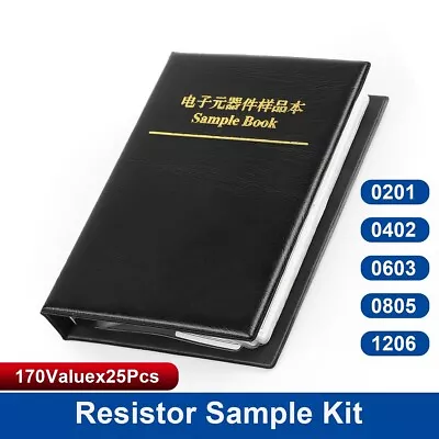 BEEYUIHF SMD Resistor Kit 0805 0603 1206 1% Book Chip 170Values 0R-10M • $19.99