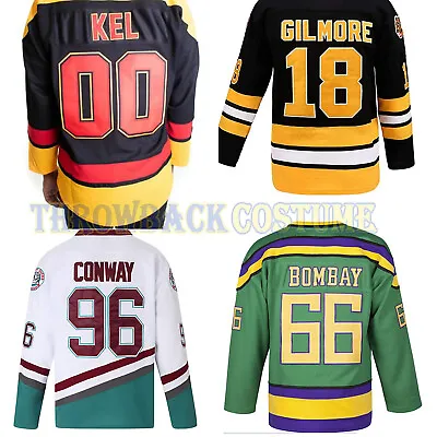 Custom Movie Ice Hockey Jersey Mighty Ducks Jerseys #96 Conway #99 BANKS #18 • $39.97